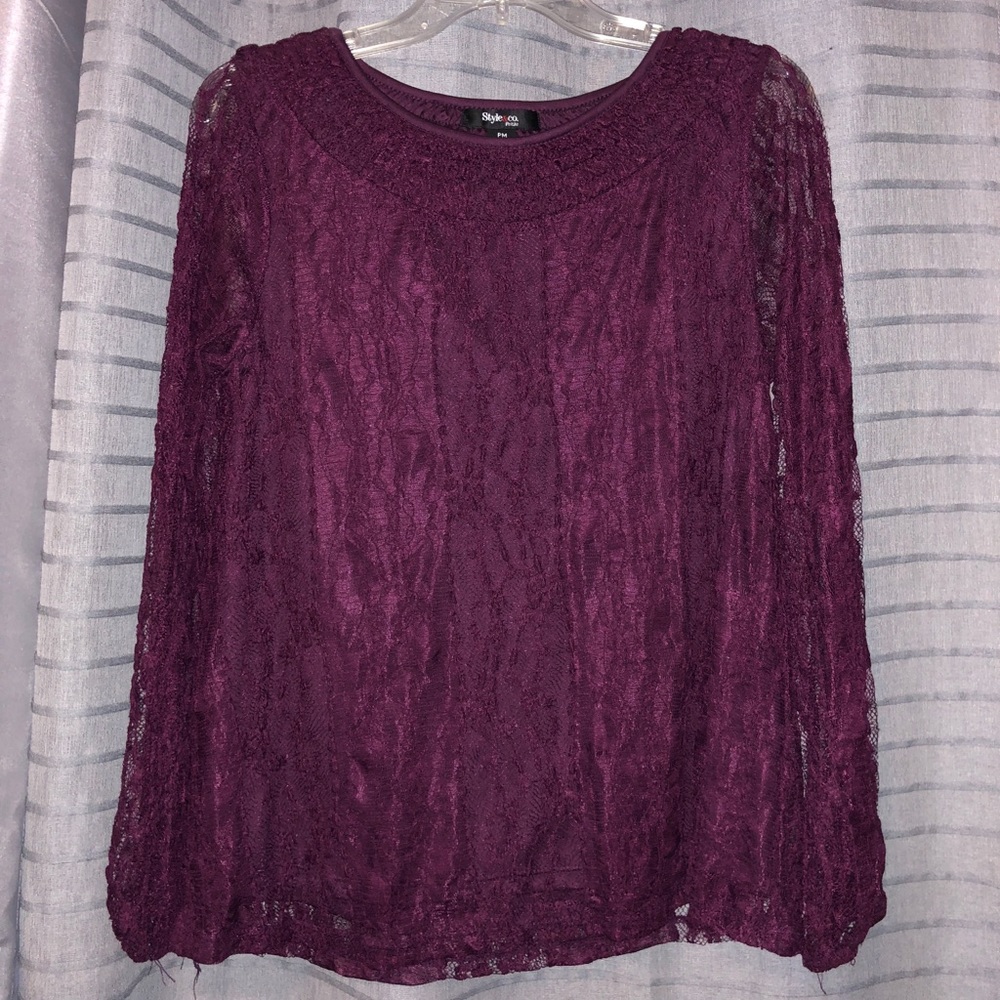 Lace long sleeve top